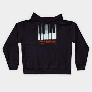 Make a Joyful Noise Piano Keys Kids Hoodie